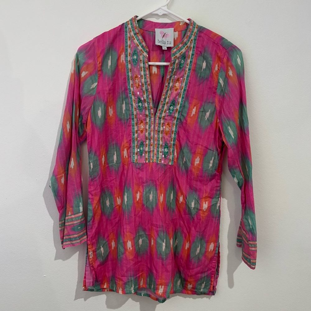 Bella Tu Embroidered Tunic Size XS